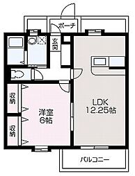 エル・シーネ 1LDKの間取図画像