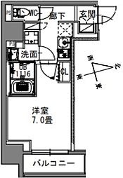 エスレジデンス新御徒町イースト 4階1Kの間取り
