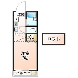 レオパレス泉佐野 1Kの間取図画像
