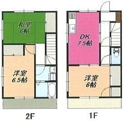 ガーデンパレス下溝A棟 3DKの間取図画像