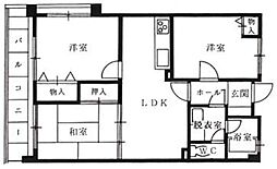 グランヴィスタ寺塚 3LDKの間取図画像