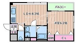 Osaka Metro長堀鶴見緑地線 横堤駅 徒歩5分の賃貸マンション 5階1LDKの間取り