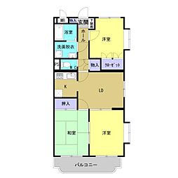 ファイン・コートB 3LDKの間取図画像