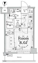メークス池上ルーチェ 1Kの間取図画像