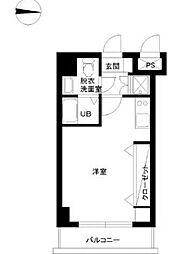 スカイコート両国壱番館 ワンルームの間取図画像