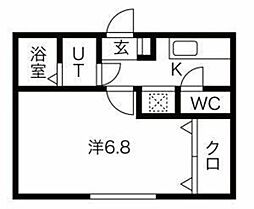 Ambition南橋本 3階1Kの間取り