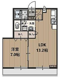 コンフォート武蔵野三番館 1LDKの間取図画像