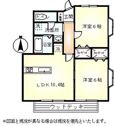 ロトパルーデ 2LDKの間取図画像