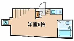 アペックス・下高井戸 1階ワンルームの間取り