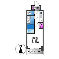 大阪市生野区巽西4丁目マンション 1Kの間取図画像