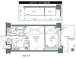 フェニックス飯田橋 1階1LDKの間取り