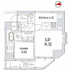 Log本所吾妻橋 1LDKの間取図画像