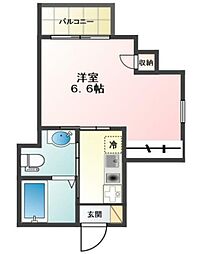 GRANT　HOMES北赤羽 2階1Kの間取り