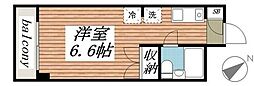 エステート光パート3 ワンルームの間取図画像