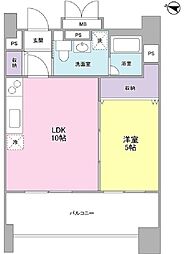 ロネスタR文京護国寺 10階1LDKの間取り