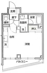 ラ・レンヌ上鷺宮 ワンルームの間取図画像
