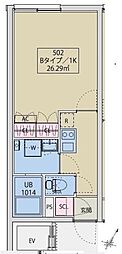 MAXIV CITY板橋区役所前 1Kの間取図画像