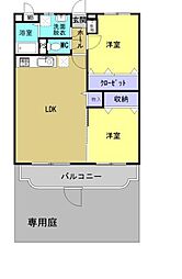 ループサイド 2LDKの間取図画像