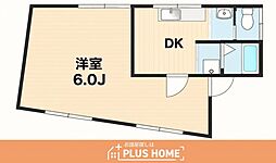 藤井ビル 1DKの間取図画像