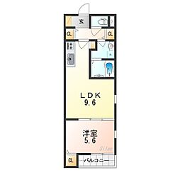 (仮称)H and P 平野 1LDKの間取図画像