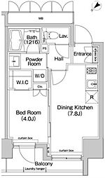 コンフォリア東池袋イースト 8階1DKの間取り