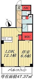 ウィステミラ西船橋 1LDKの間取図画像