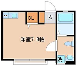 LoaPlata千葉寺 1階ワンルームの間取り