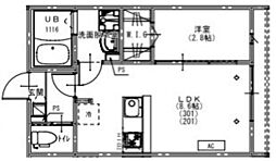 KEIAI RESIDENCE 北習志野III 1LDKの間取図画像