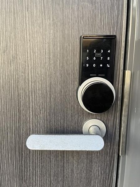 画像16:最先端のグロモロック仕様で、お手持ちのスイカや携帯を鍵として登録、ご利用いただけます。なお玄関ホールは人感センサースイッチ付き。姿見もついています。