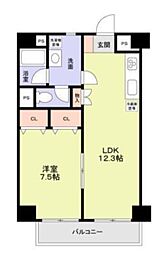 秀和第二南平台レジデンス 2階1LDKの間取り