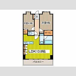 ブランズ西荻南三丁目 12階2LDKの間取り