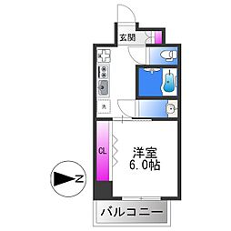 Osaka Metro千日前線 新深江駅 徒歩7分の賃貸マンション 3階1Kの間取り
