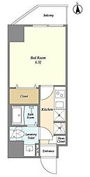 アルファコート草加2 7階1Kの間取り
