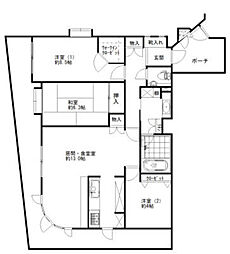 レクセルマンション福生 2階3LDKの間取り