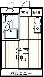 リエス多摩センター 5階ワンルームの間取り