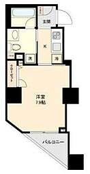 グランティアラ新御徒町アジールコート 7階1Kの間取り