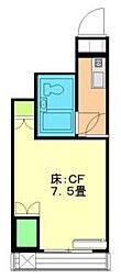 池袋本町マンション 1階1Kの間取り