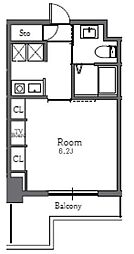 Totsu Residence Shiba 9階1Kの間取り