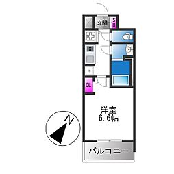 S-RESIDENCE堺湊駅前azure 1Kの間取図画像