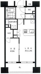 パークハウス八丁堀リバーサイド 5階1LDKの間取り