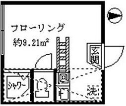 フェリスジェミニ ワンルームの間取図画像