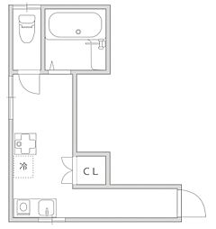 Bハウス東大井 1階ワンルームの間取り