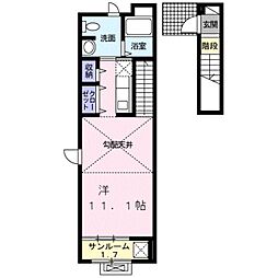 コンパートメントアゴラ ワンルームの間取図画像