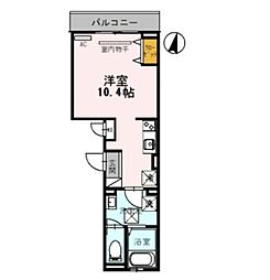 アビタシオン　栄 1階ワンルームの間取り