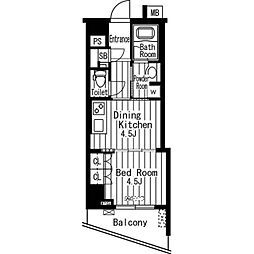 Ｆｅｅｌ Ｕ 旗の台 2階1DKの間取り