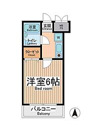菱和パレス渕野辺 1Kの間取図画像