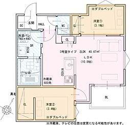 JR東海道・山陽本線 塚本駅 徒歩13分の賃貸アパート 1階2LDKの間取り