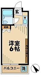 ファームレジデンス 2階1Kの間取り