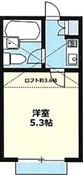 フェリーチェ蓮沼 1Kの間取図画像