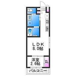 リアコート北田辺II 1階/-
